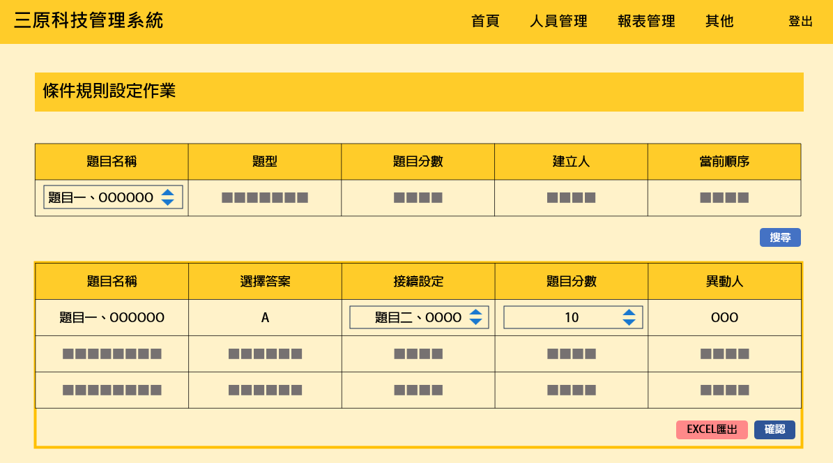 條件規則管理模組